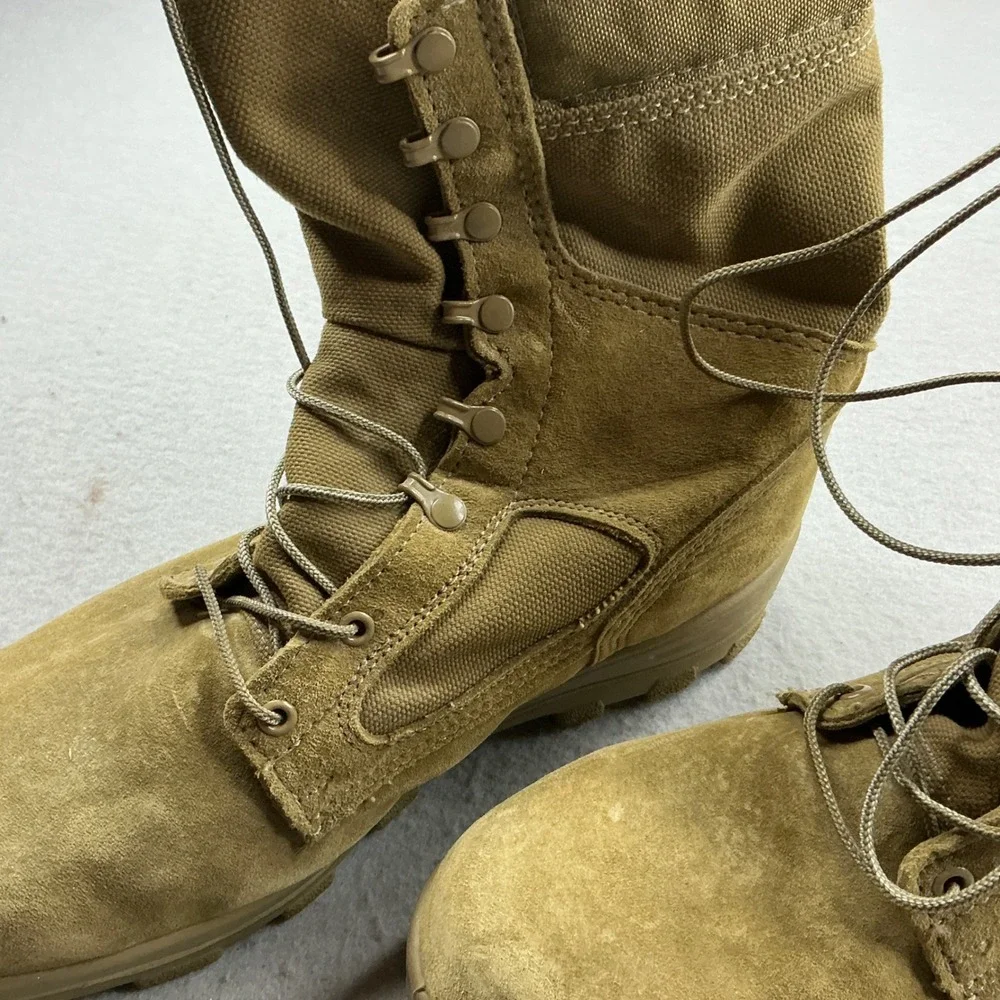 Bates Tactical Boots Vibram DuraShocks Coyote Tan Suede Military Combat Mens